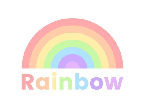 Premium Vector Rainbow Illustration With Pastel Color