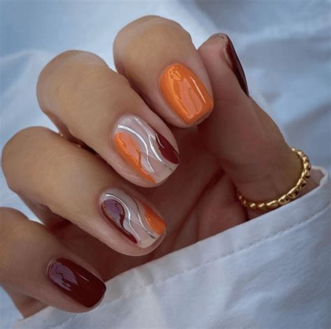 50 Fall Short Nail Designs You Need To Try The Pink Brunette Gel Nails Fall Gel Nails