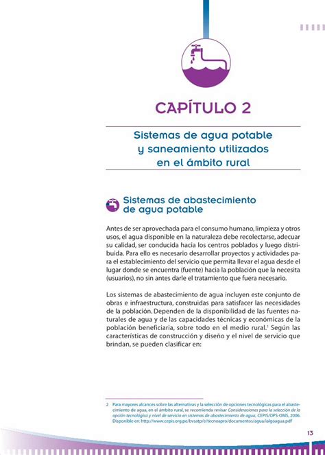 Pdf Cap Tulo Bvsde Paho Org Cap Tulo Sistemas De Agua