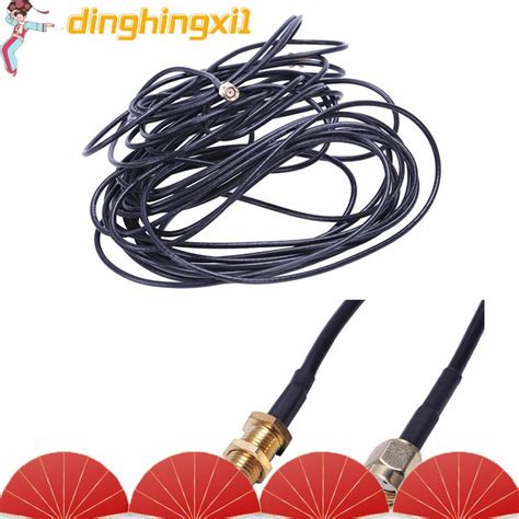 Black RP SMA Male To Female Wifi Antenna Connector Extension Cable