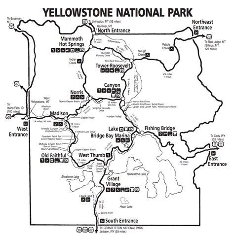 Services Map - Yellowstone Maps