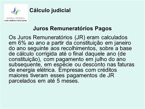 Cálculo Judicial Treinamento Sobre Empréstimo Compulsório Módulo Ii