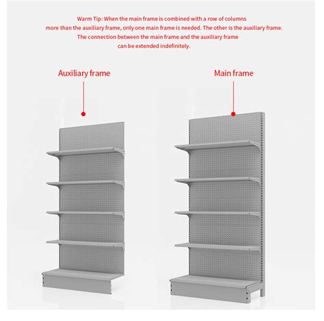 Custom Heavy Duty Iron Metal Retail Shelf Supermarket Gondola Shelving