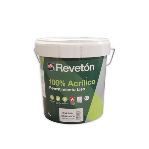 Pintura Revestimiento Fachadas Acr Lico Reveton Liso Blanco Lt