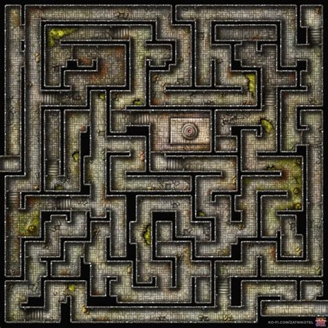 Deserted Labyrinth Maze Dungeon Thing Vtt Version No Grid X Oc