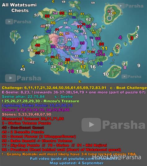 All Watatsumi Island Chests [map Guide] Genshin Impact Hoyolab