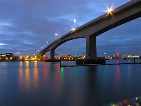 Wallpaper Lights Cityscape Night Reflection Winter Skyline