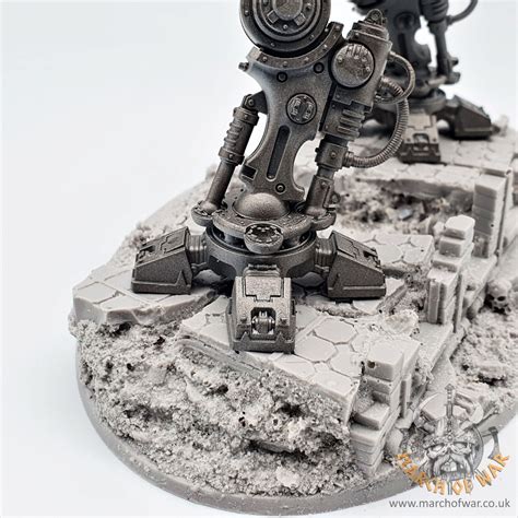 170x100mm Oval Resin Besieged Ruin Base Horus Heresy Imperial Knight