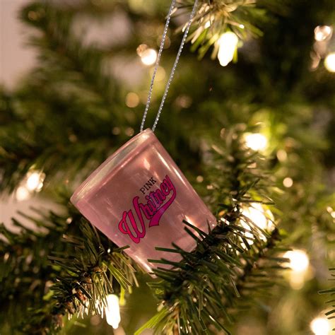 Pink Whitney Shot Glass Ornament Spittin Chiclets Ornaments And Merch Barstool Sports