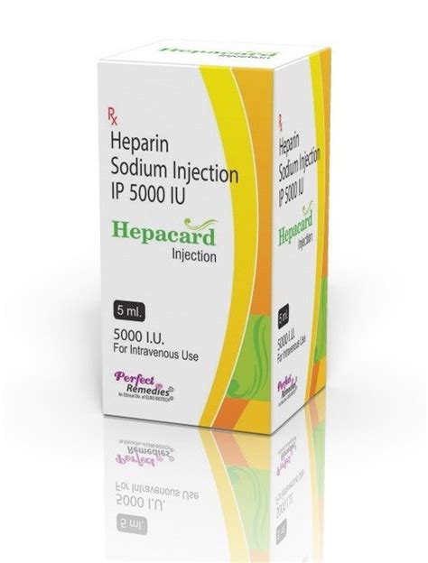 HEPACARD Heprin Sodium Injection 5000 IU 5 Ml Vial Bulk Suppliers