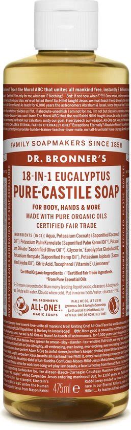 Dr Bronner Vloeibare Zeep Eucalyptus Bol