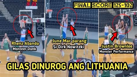 GILAS DINUROG AT TINAMBAKAN ANG MALAKAS NA LITHUANIA SELECTION GAME