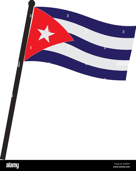 Cuba Flag Icon Vector Isolated On White Background Stock Vector Image