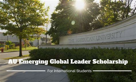 Au Emerging Global Leader Scholarships For International Students