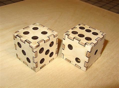 Dice 3D Puzzle Laser Cut Template CDR File Vectors File