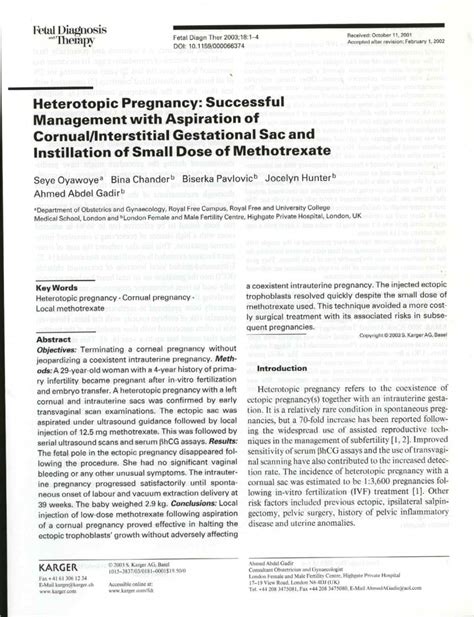 Pdf Heterotopic Pregnancy Successful Management With Aspiration Of