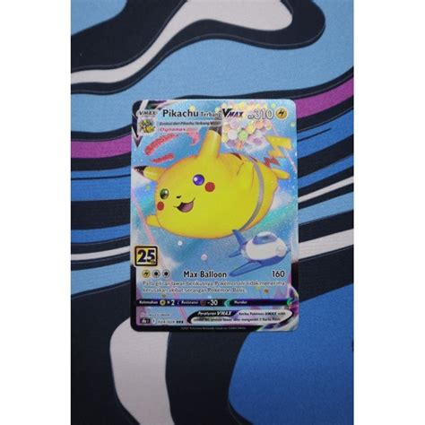 Jual Pikachu Terbang Vmax 25th Anniversary S8a Tcg Indonesia Shopee