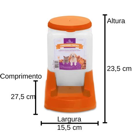 Comedouro Automático Prático 3 Litros Ração para Cães E Gatos SHEIN