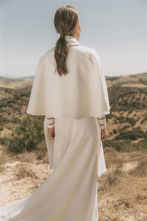 Abrigo Novia Crepe Mafalda Colour Nude