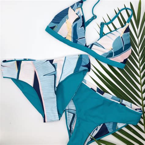 Blue Tropical Foliage Bikini 設計館 Sea Salt Vinegar Beachwear 女泳衣 比基尼