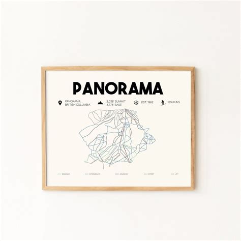 Panorama BC Printable Ski Map, Ski Map 16x20, British Columbia Map ...