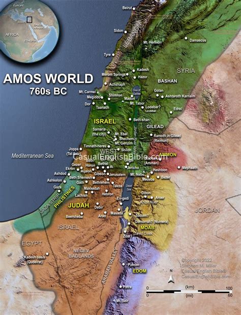 Map Of Amos World Casual English Bible