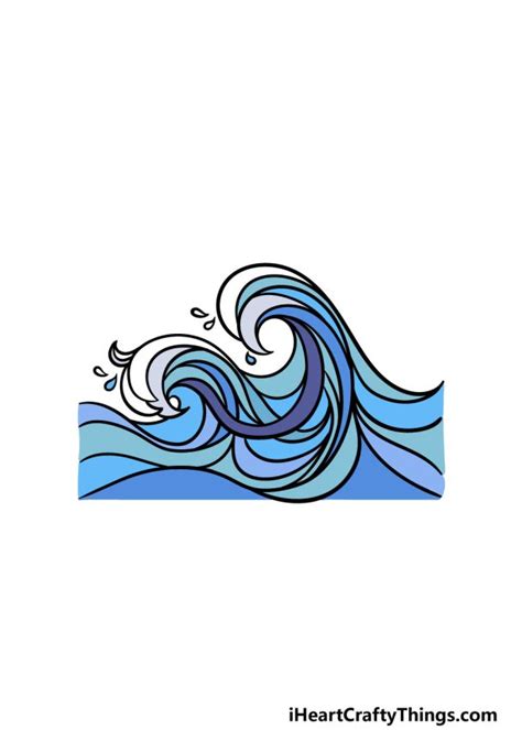 Ocean Waves Drawing - How To Draw Ocean Waves Step By Step