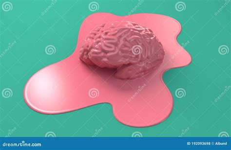 Melting Brain Concept Stock Illustration Illustration Of Bright