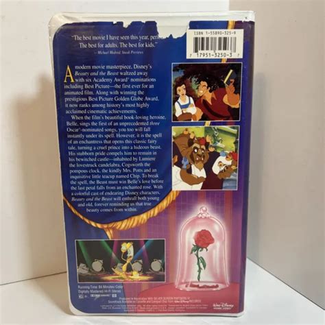 BEAUTY AND THE Beast VHS Disney Classic édition diamant noir rare EUR