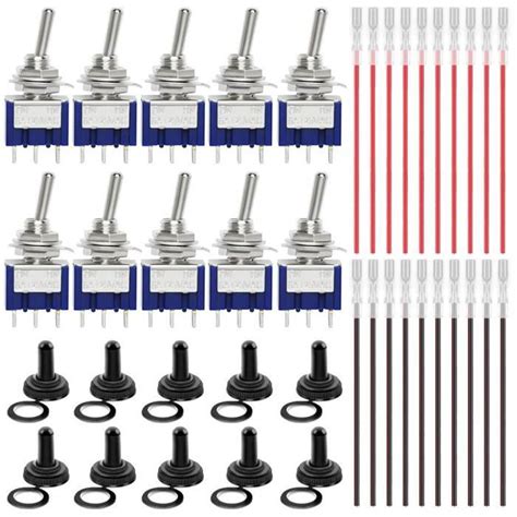 10 pièces MTS 102 Mini interrupteur à bascule SPDT 3 broches 2