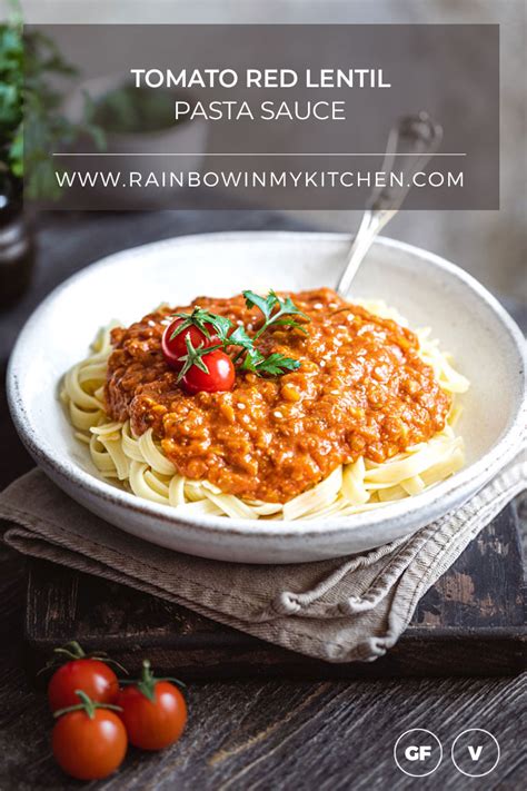 Tomato Red Lentil Pasta Sauce Rainbow In My Kitchen