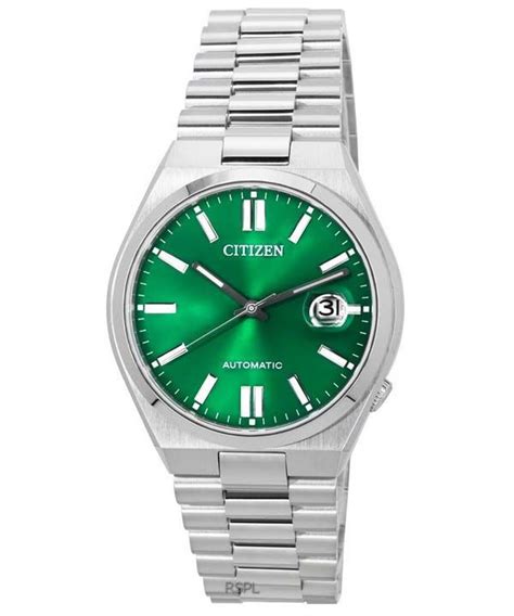 Reloj Citizen Tsuyosa De Acero Inoxidable Con Esfera Verde Autom Tico