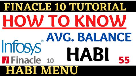 Finacle 10 Tutorial HABI Average Balance Enquiry Learn And