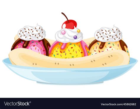 Banana Split Sundae Clipart