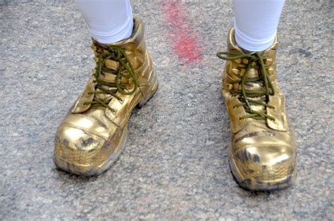 Golden Mummer Slippers Stock Image Image Of Strut Mummer 135707995