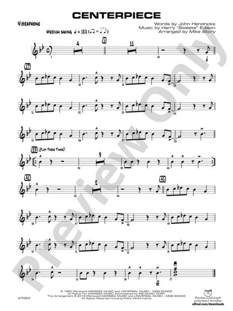 Centerpiece: Vibraphone: Vibraphone Part - Digital Sheet Music Download