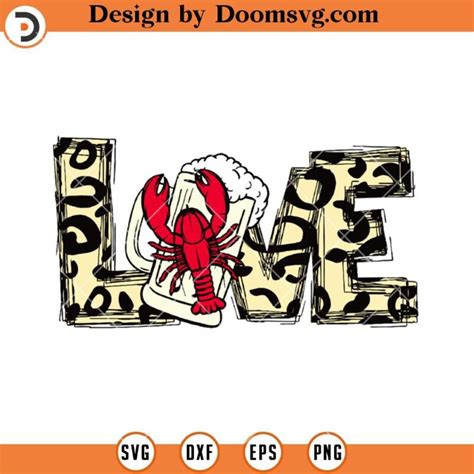 Love Beer Crawfish SVG Mardi Gras Crawfish SVG Crawfish SVG Doomsvg