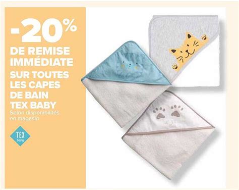 Promo Capes De Bain Tex Baby Chez Carrefour ICatalogue Fr