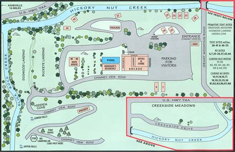 Creekside Mountain Camping - Site Map (large)