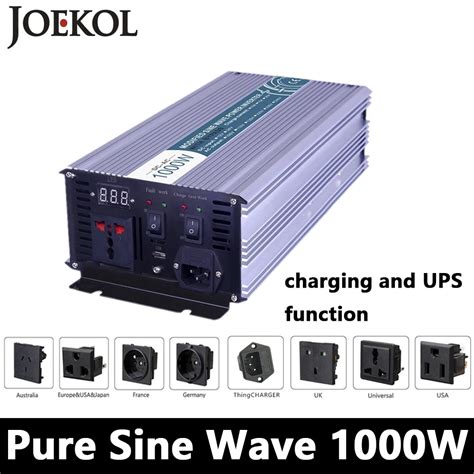 1000w Pure Sine Wave Inverter Dc 12v 24v 48v To Ac110v 220v Off Grid