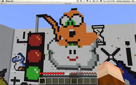 Mario Characters Pixel Art Minecraft Map