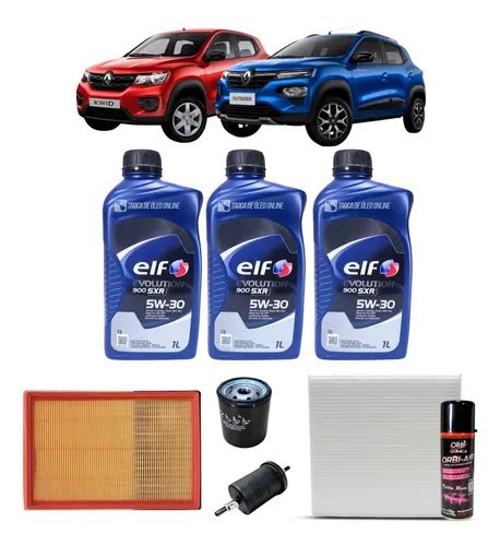 Kit Filtros Troca Leo Renault Kwid V Cil Elf W