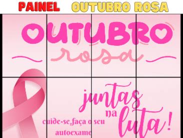 Painel Outubro Rosa Professora Carolina Palhas