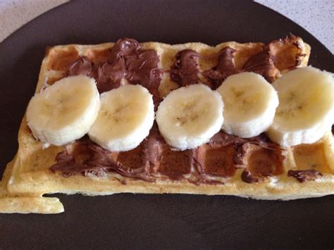 Nutella waffle and banana - The blog of the-kitchen-of-sophie