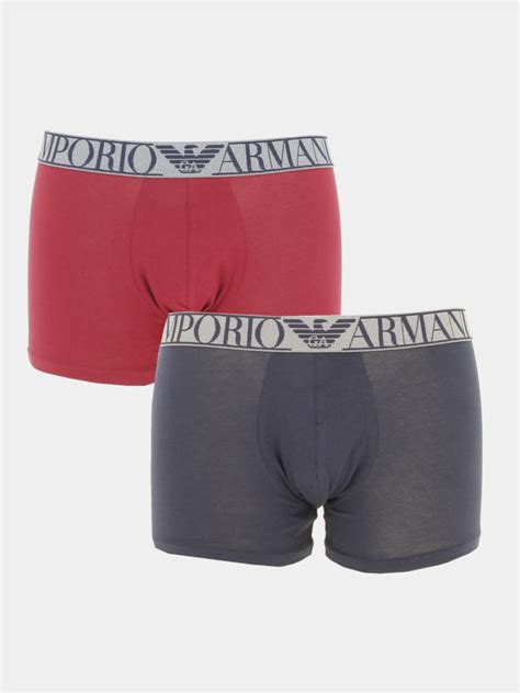 Pack Boxers Amaranto Bleu Marine Homme Emporio Armani Wimod