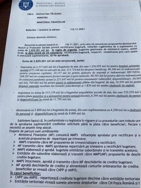 Document Raluca Turcan Din Noiembrie Nu Mai Sunt Bani De Aloca Ii