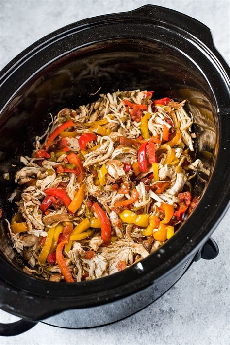 Easy Crockpot Chicken Fajitas Isabel Eats