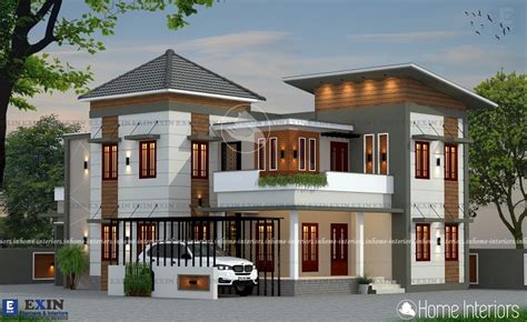 Square Feet Double Floor Contemporary Home Design