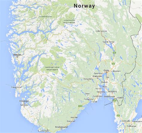 Bergen Norway Tourist Map