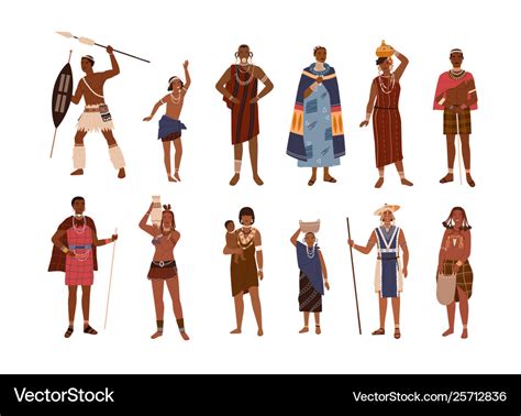 Collection aboriginal or indigenous people Vector Image